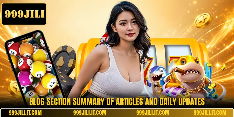 Blog section summary of articles and daily updates