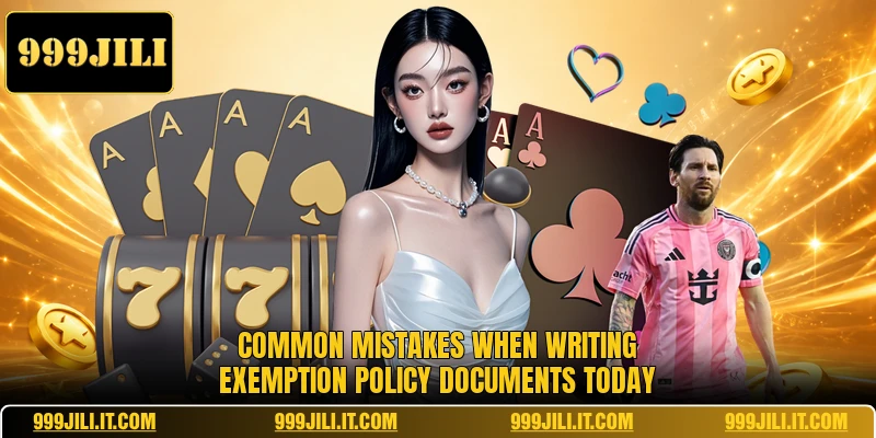 Common mistakes when writing exemption policy documents today